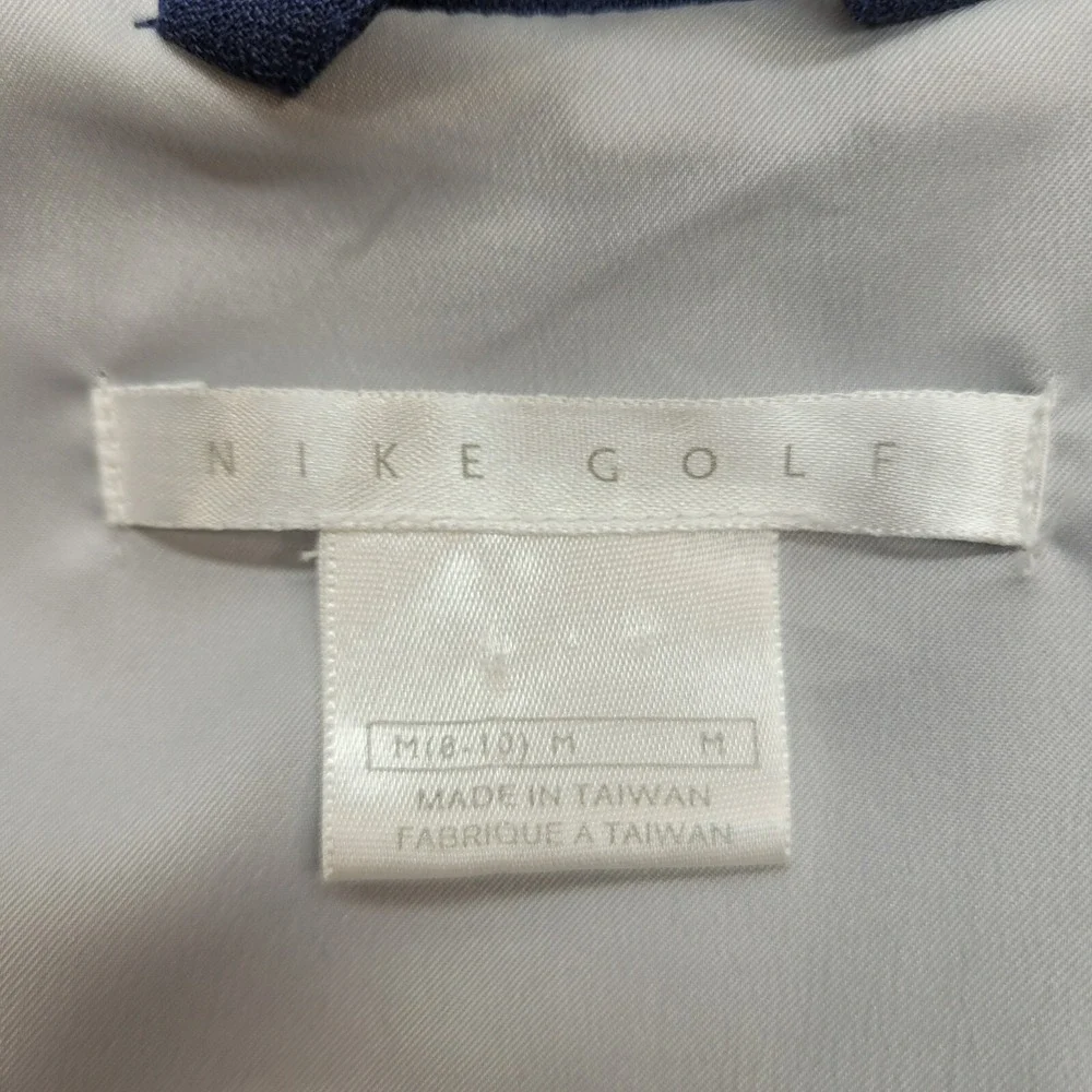 Nike Golf Jacket Women Medium Blue Full Zip Lined Long Sleeve Windbreaker‎ Golf